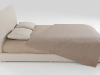 A bed that combines lightness and luxury  3D model