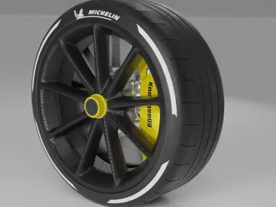 Koenigsegg Gemera 2020 Wheel  3D model