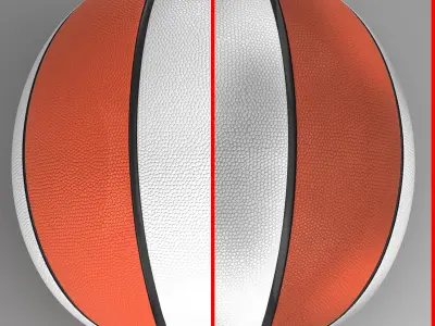 Basketball ball 4L bicolor Low-poly 3D model