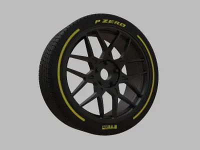 Miniature Enkei PDC Rim and Tire - 3D Print - No Textures 3D print model
