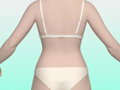 Underwear set for women 3D model