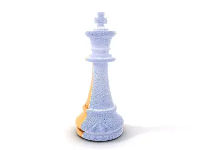 Marble Chess King model pack Low-poly 3D model