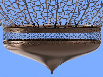 Moroccan Metal Hanging Lantern 3D model