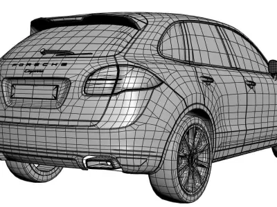 Luxury gray SUV 3D model