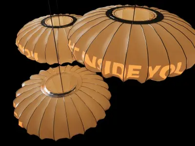 Ceiling Cloth Lamp 3D model