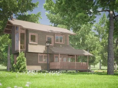 035Countryhouse2f46m2 3D model