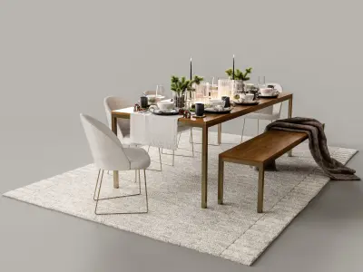 DINING TABLE 3D model shop