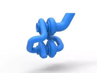 Turbocharger Version 2 Scale 1 to 25 3D print model