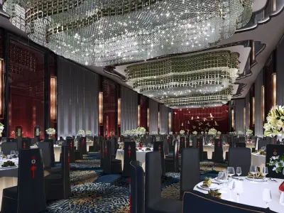Ballroom shanghai banquet hall 3D model