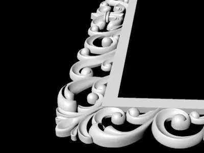 carved frame for mirror 3D model
