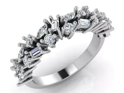 Diamond Band Ring 3644 3D print model