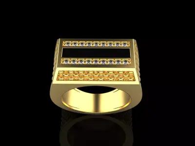 Signet ring model 1023 3D print model