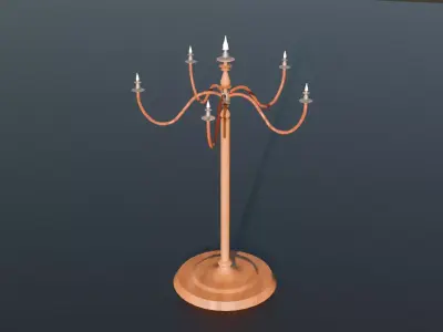 Low-poly Candle Stand Low-poly 3D model