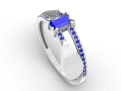 Jewelry Diamond Ring Model RG109 Free 3D print model