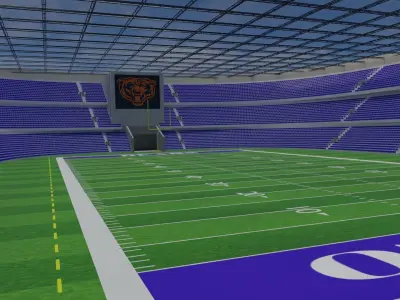 Chicago Bears - Soldier Field - American Football Stadium Low-poly 3D model