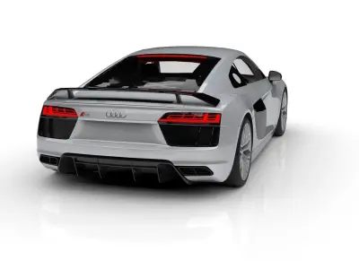 Audi R8 2017 Low-poly 3D model