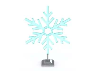 Snowflake decor Low-poly 3D model