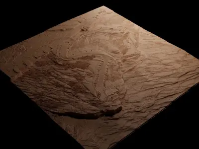 Great Wall Of China CNC 3d Print High Relief Sand Casting 3D print model