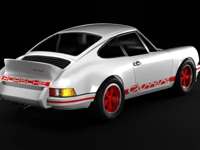 Porsche 911 Carrera RS 1973 without interior 3D model