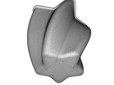 Stylish Color Vase Low-poly 3D model