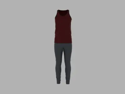 Sport Suit Low-poly 3D model