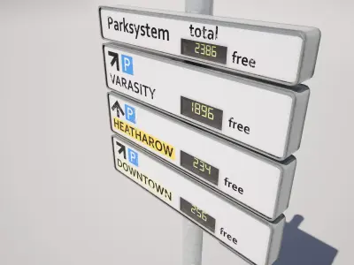 Parking Guidance Sign 3D model