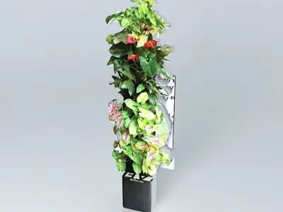 Vertical garden Decoration Free 3D model