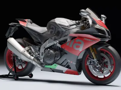 Aprilia RSV4 RF 2018 Low-poly 3D model