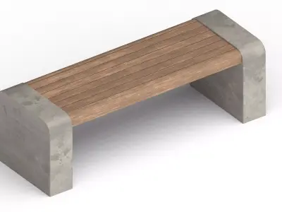 Park Bench 03 Low-poly 3D model