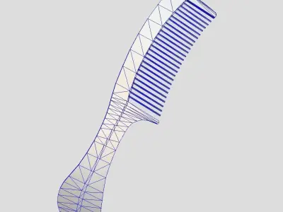Hair Comb 2 Low-poly 3D model