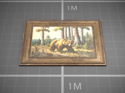 Used Soviet Painting Low-poly 3D model