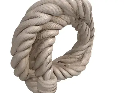 Detailed Rope Coil Circle Low-poly 3D model