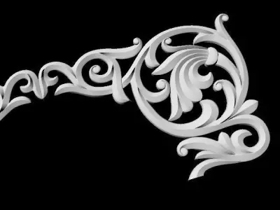 Central decor ornament for furniture 3D model 498