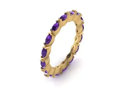 Marquise Shape Diamond Ring 302 3D print model