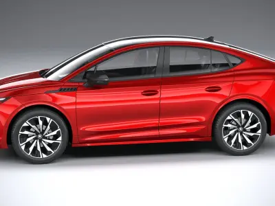 Skoda Enyaq Coupe with Interior 2025 3D model