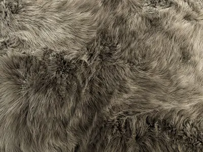 Fur pillows set 2 3D model