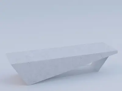 Public Seating Bench Free low-poly 3D model