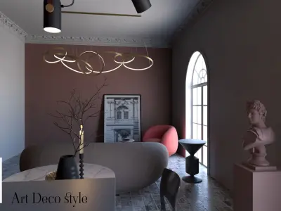 Living and Kitchen  3D model