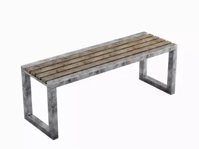 Outdoor Bench V 03 01 Low-poly 3D model