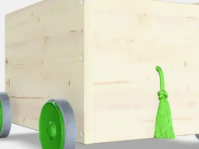 FLISAT Toy storage with wheels Low-poly 3D model