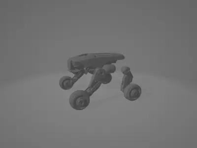 Sci-Fi Rover Low Quality Space Vehicle Free 3D model