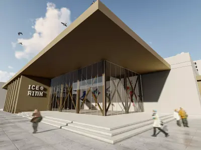 ICE RINK 3D SCENE PROJECT 3D model