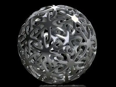 geosphere silver ball 3D print model