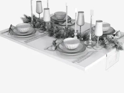  Table setting 3D model