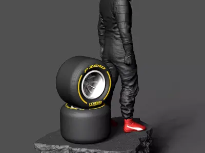 Max Verstappen 1-4 Scale Statue 3D print model