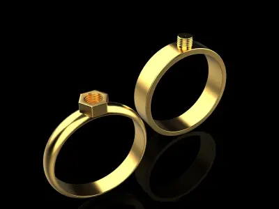 Ring bolt with nut  124   3D model