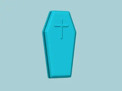 Halloween Molding A02 Coffin - Chocolate Silicone Mold 3D print model