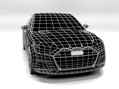 AUDI A1 2019 LOWPOLY Low-poly 3D model