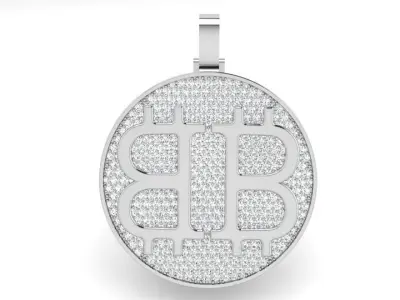 Circle Letter Pendant 3972 3D print model