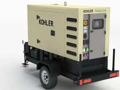 Kohler Industrial Diesel Generators Single Sand color 3D model